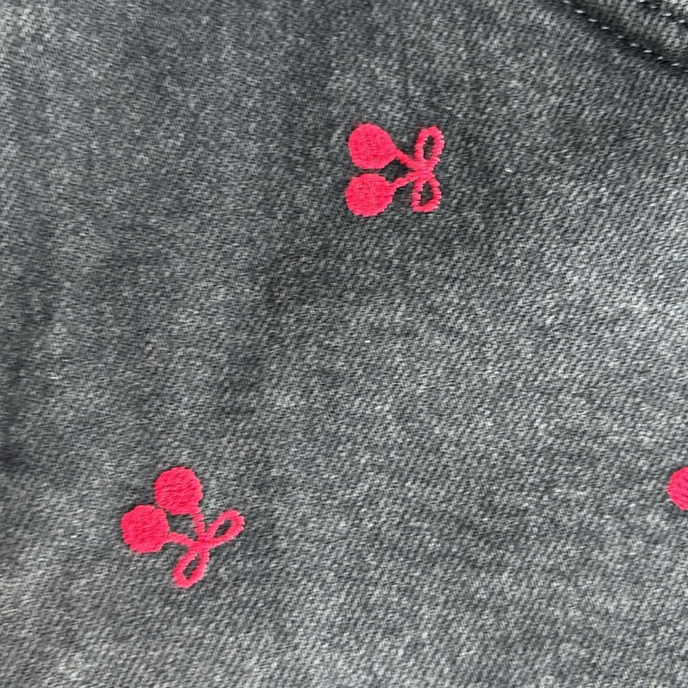 Wild Fable Black Jean Shorts with Red Embroidery - Picture 5 of 9